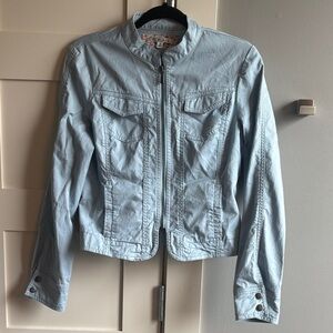 Cabi Dobby medium Twill Style 925 Cropped moto jacket light blue